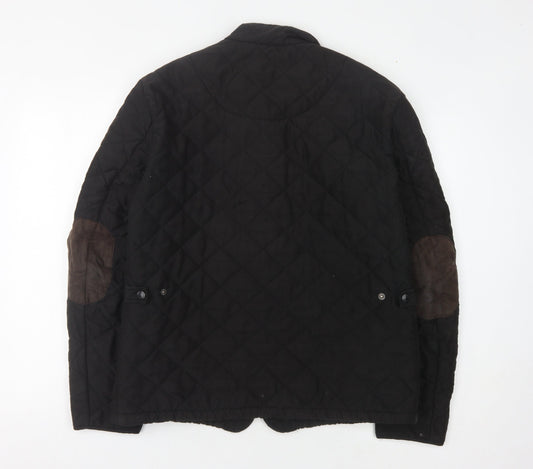 Mens UK Size M Feraud Black Quilted Coat