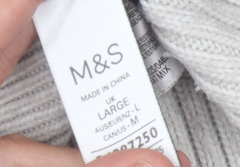 Womens UK Size L Marks and Spencer Grey Pullover Jumper