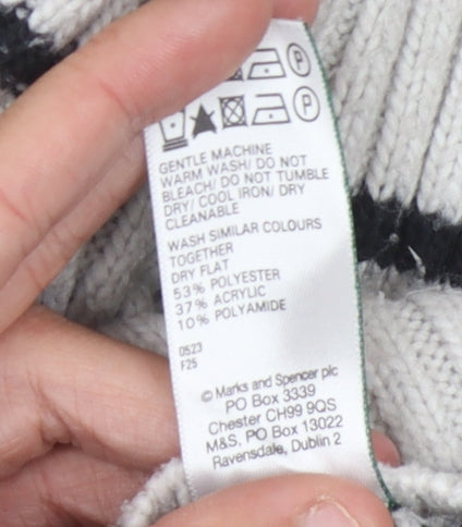 Womens UK Size L Marks and Spencer Grey Pullover Jumper