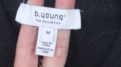 B.Young Women's Black & Beige Striped Jumper Size M