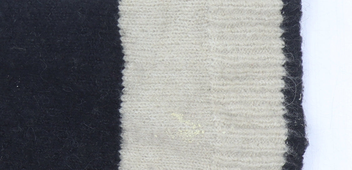 B.Young Women's Black & Beige Striped Jumper Size M