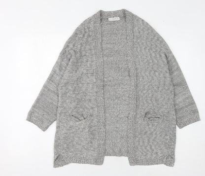 Womens UK Size S Mango Grey Cardigan Jumper