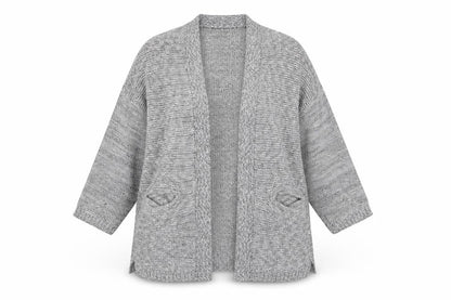 Womens UK Size S Mango Grey Cardigan Jumper