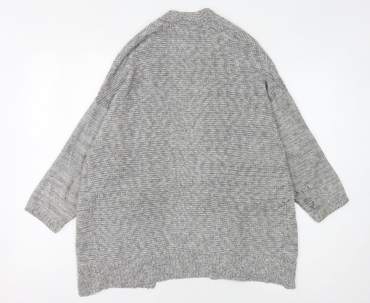 Womens UK Size S Mango Grey Cardigan Jumper