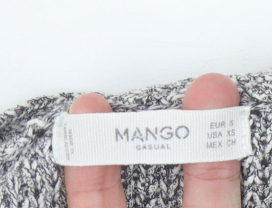Womens UK Size S Mango Grey Cardigan Jumper