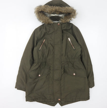 John Lewis Girls Green Parka Coat 11 Years