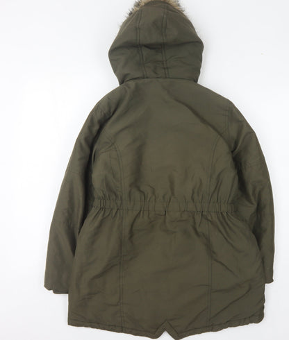John Lewis Girls Green Parka Coat 11 Years