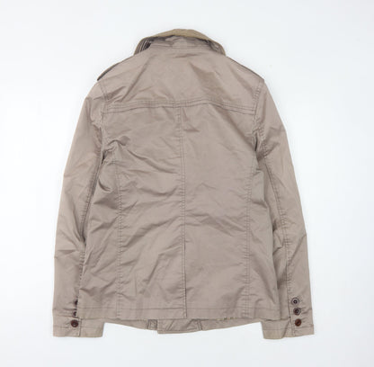 Mango Beige Unisex Jacket XS Double-Breasted Casual