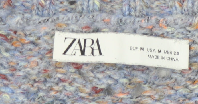 Womens UK Size M Zara Blue Pullover Jumper