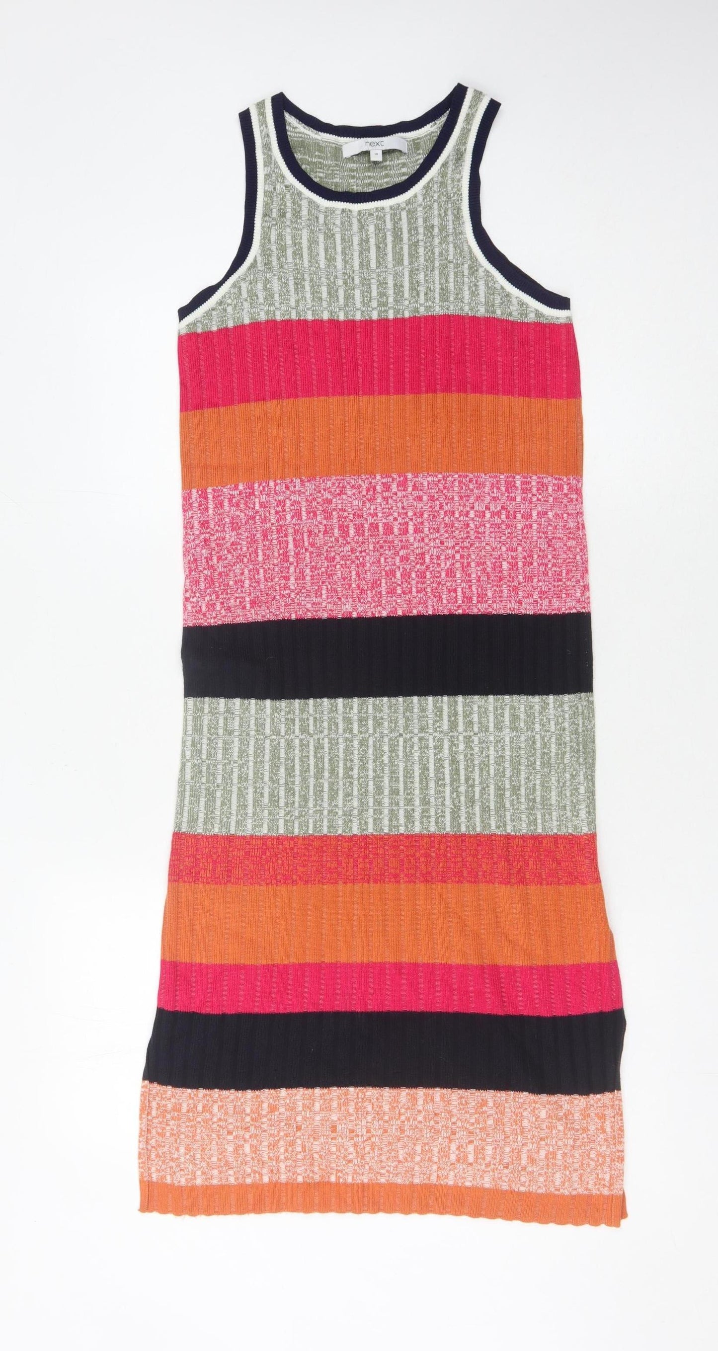 Next Women's Multicoloured Striped Tank Dress