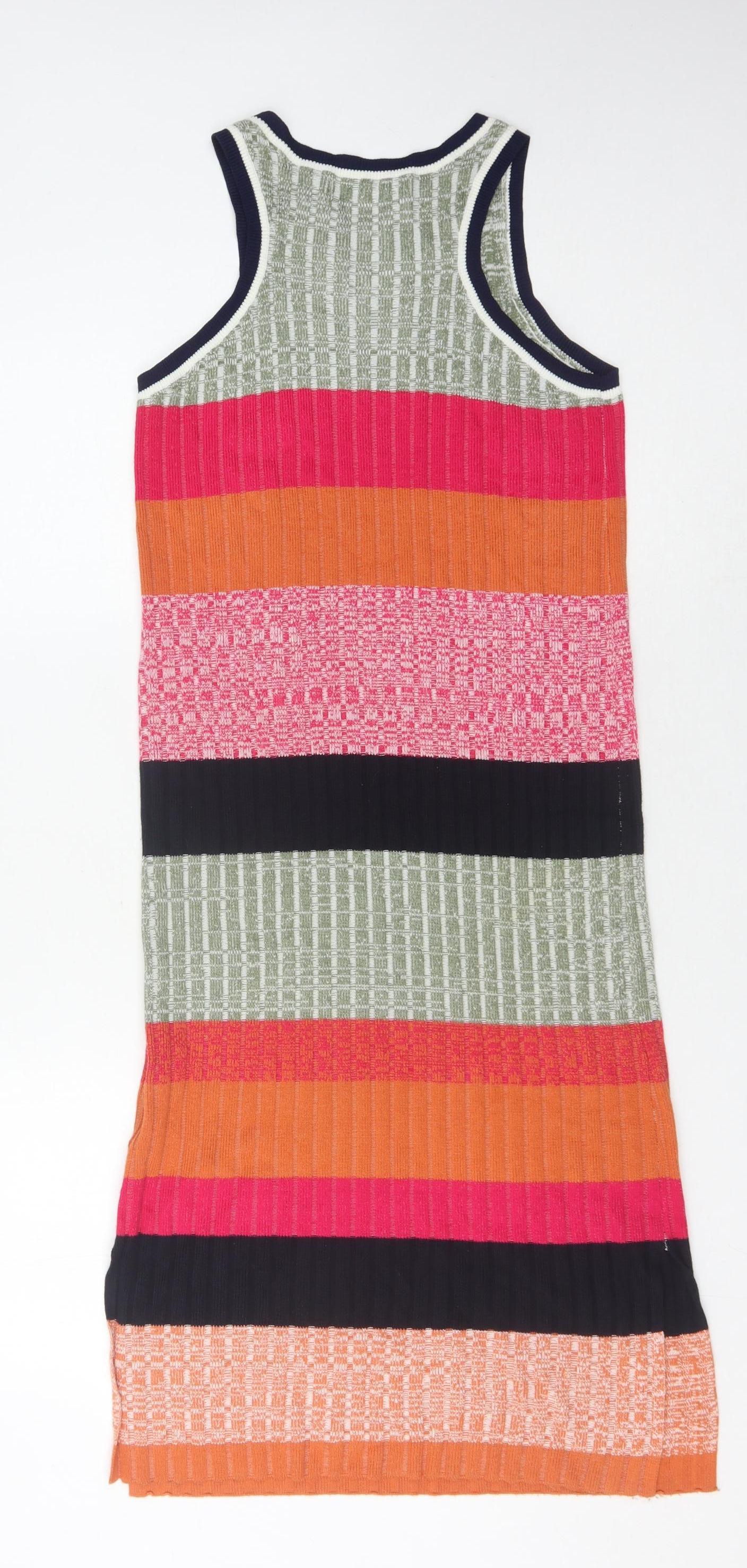 Next Women's Multicoloured Striped Tank Dress