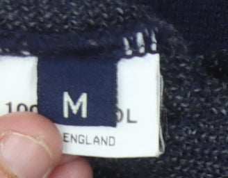 Nigel Hall Unisex Blue V-Neck Wool Pullover Jumper M