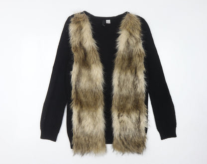 Womens UK Size 4 H&M Black Cardigan Jumper