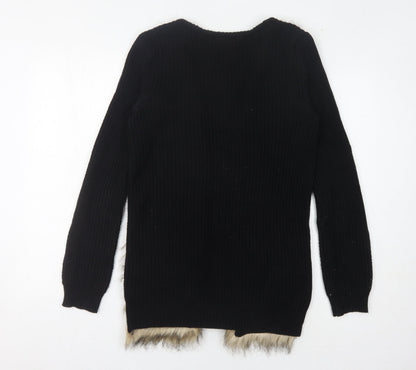 Womens UK Size 4 H&M Black Cardigan Jumper