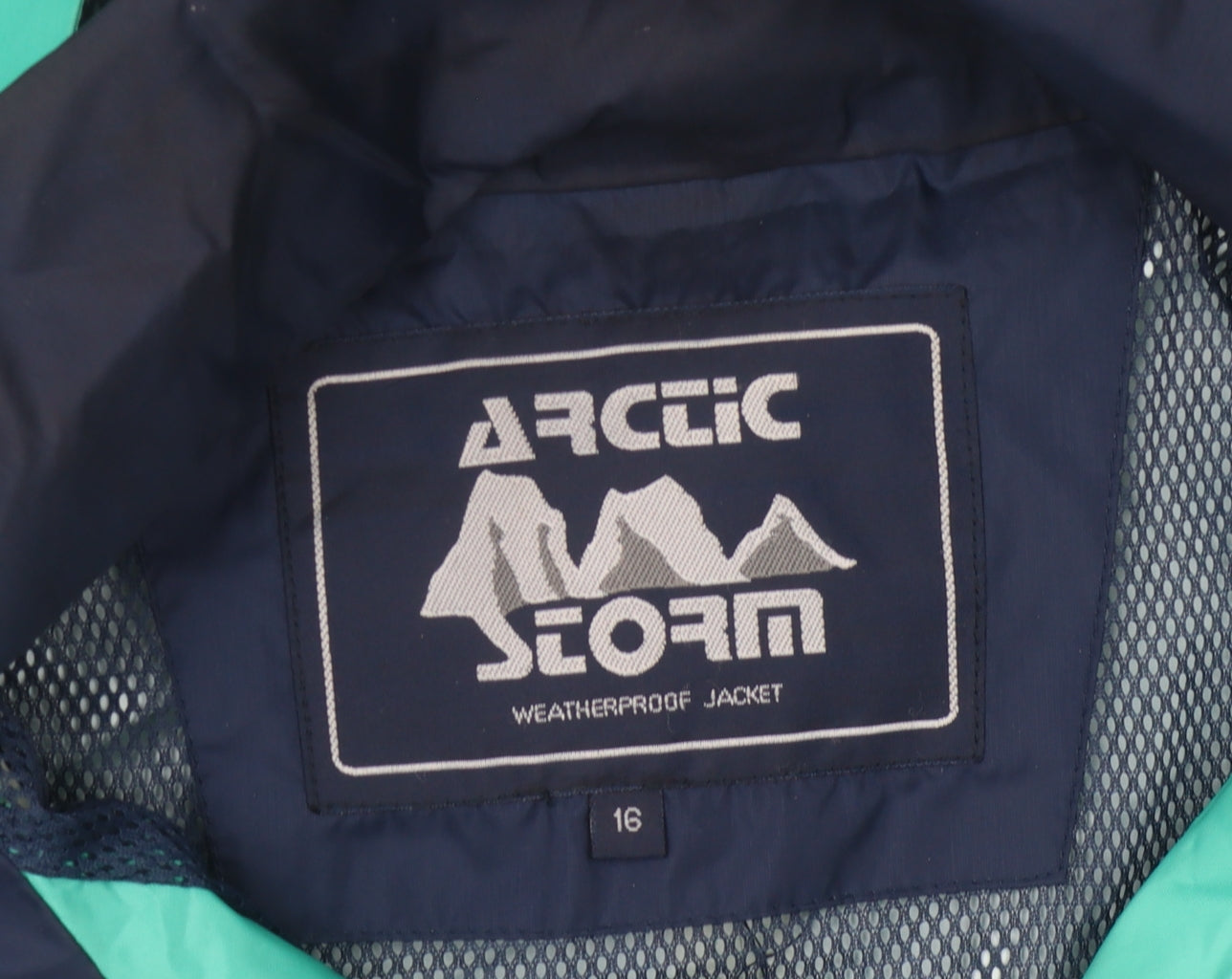 Arctic Storm Women's Green Waterproof Jacket Size 16