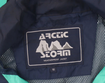 Arctic Storm Women's Green Waterproof Jacket Size 16
