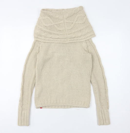 Womens UK Size S EDC Beige Pullover Jumper