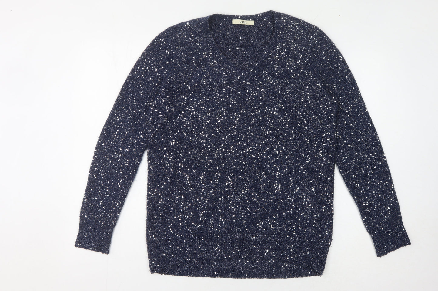 Womens UK Size S Oasis Blue Pullover Jumper