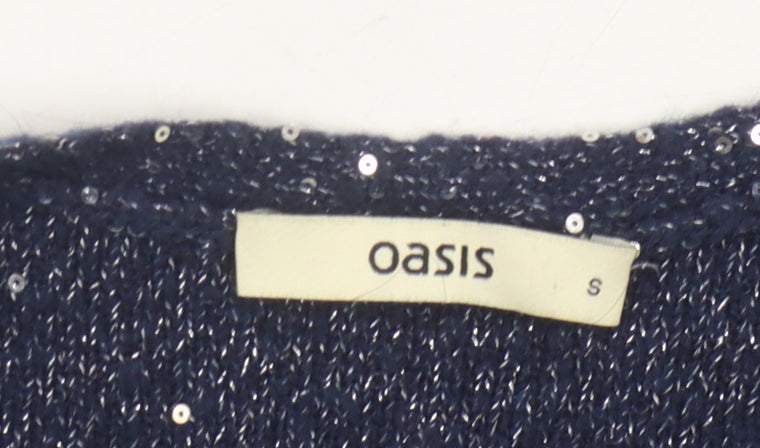 Womens UK Size S Oasis Blue Pullover Jumper