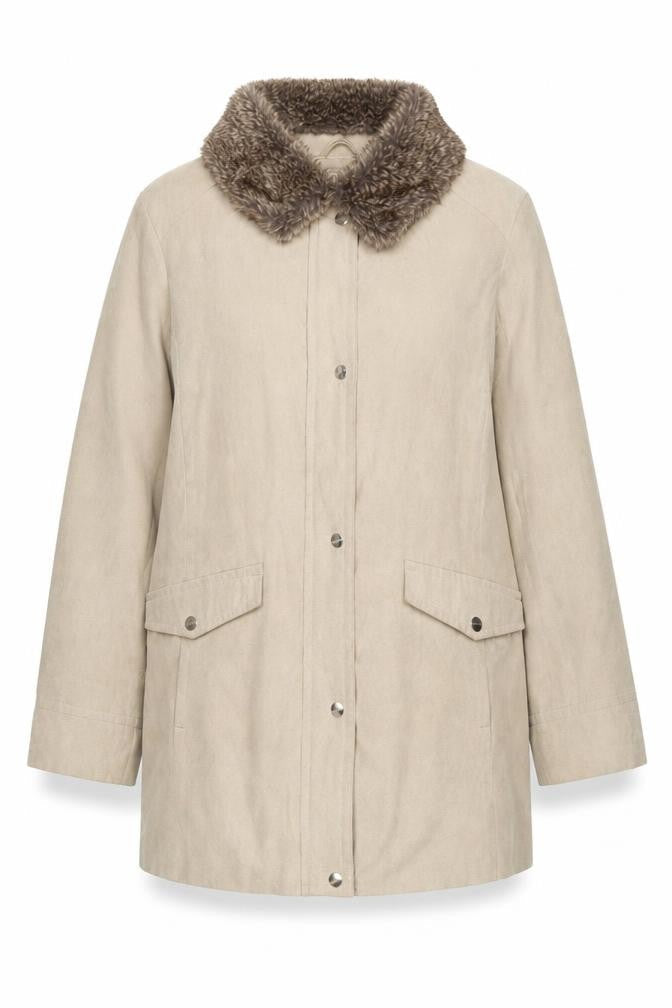 Womens UK Size 20 EWM Beige Overcoat