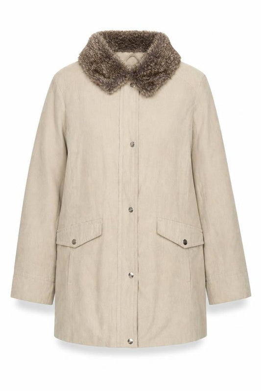 Womens UK Size 20 EWM Beige Overcoat