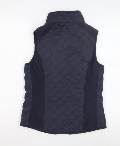 Laura Ashley Women's Quilted Blue Waistcoat Size 10