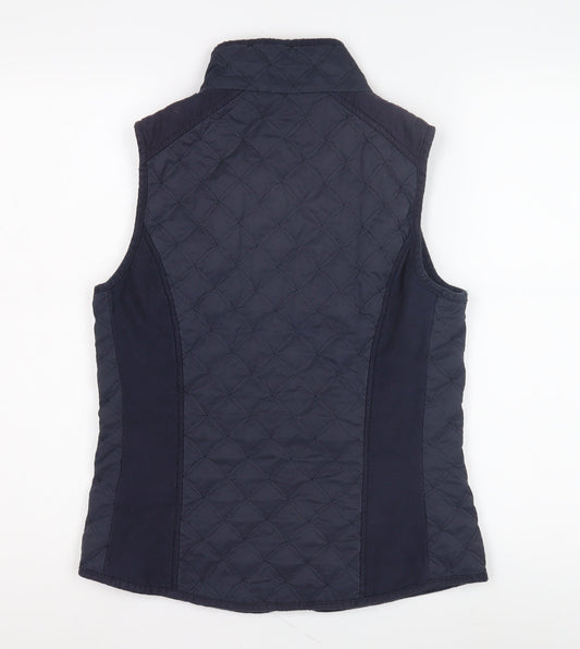 Laura Ashley Women's Quilted Blue Waistcoat Size 10