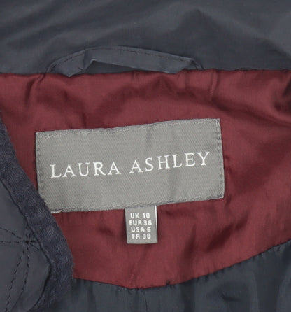 Laura Ashley Women's Quilted Blue Waistcoat Size 10