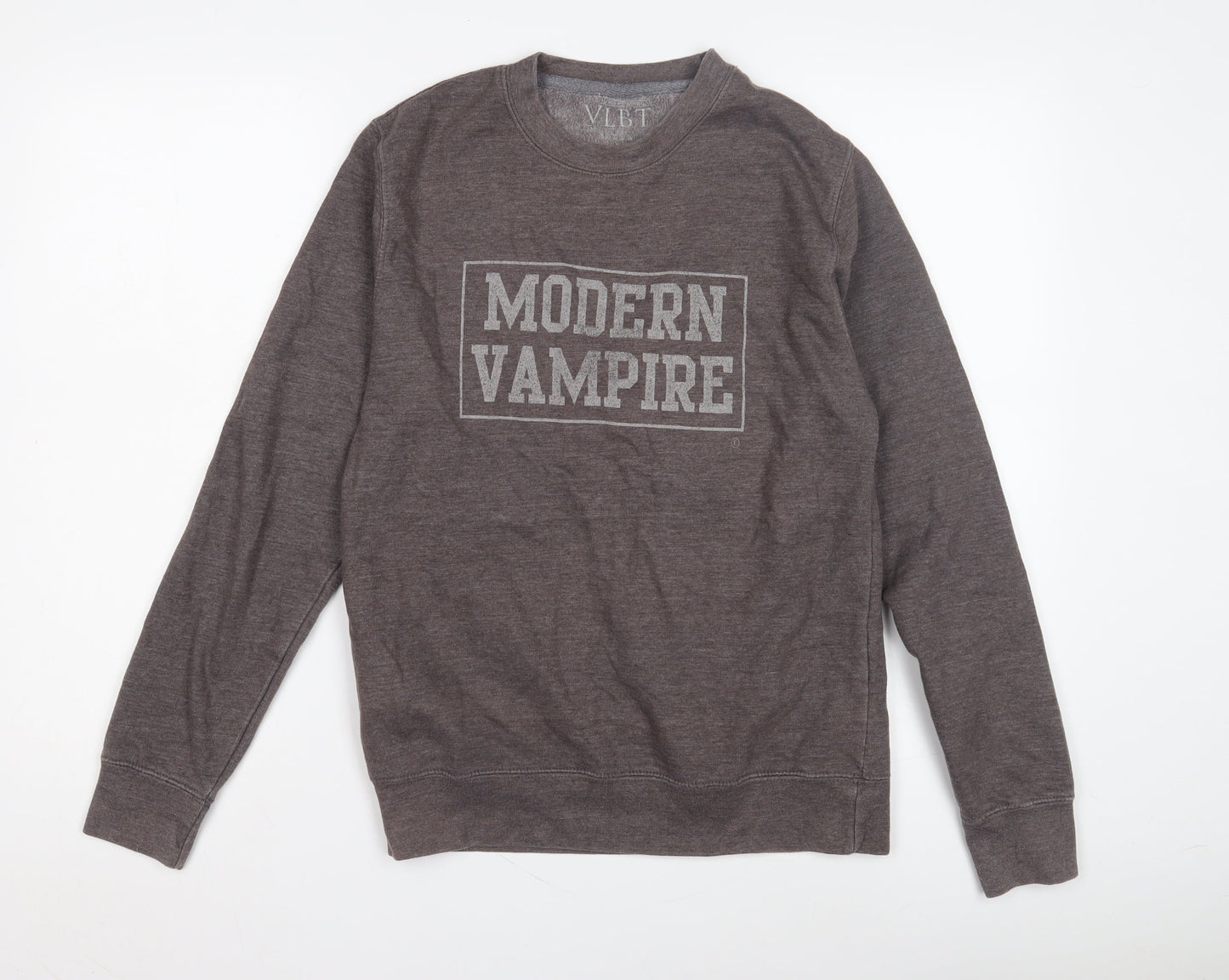 VLBT Men's Brown Pullover Sweatshirt - Graphic Print