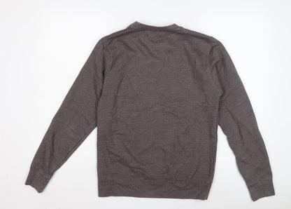 VLBT Men's Brown Pullover Sweatshirt - Graphic Print