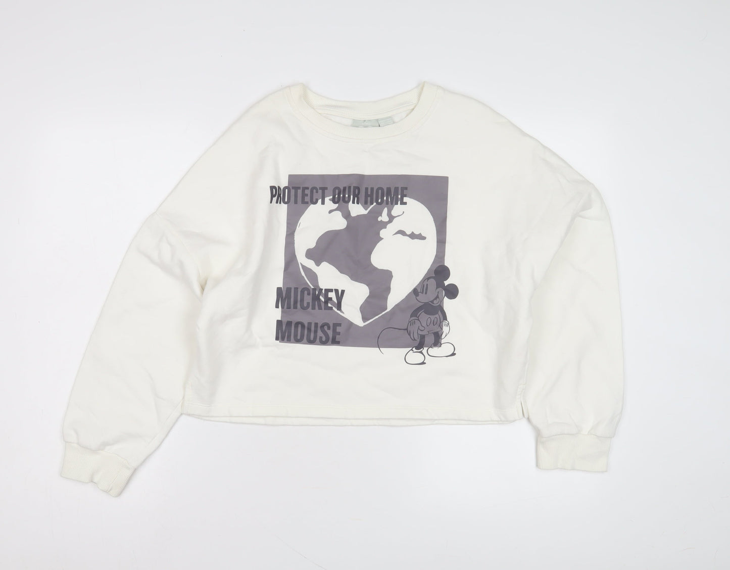 Womens UK Size 10 Disney White Pullover Sweatshirt