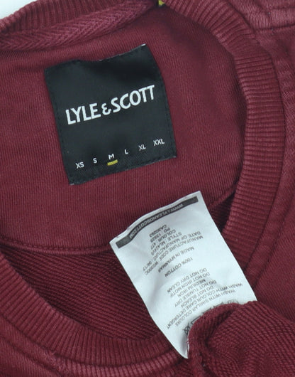 Unisex Adults UK Size M Lyle & Scott Red Jersey T-Shirt