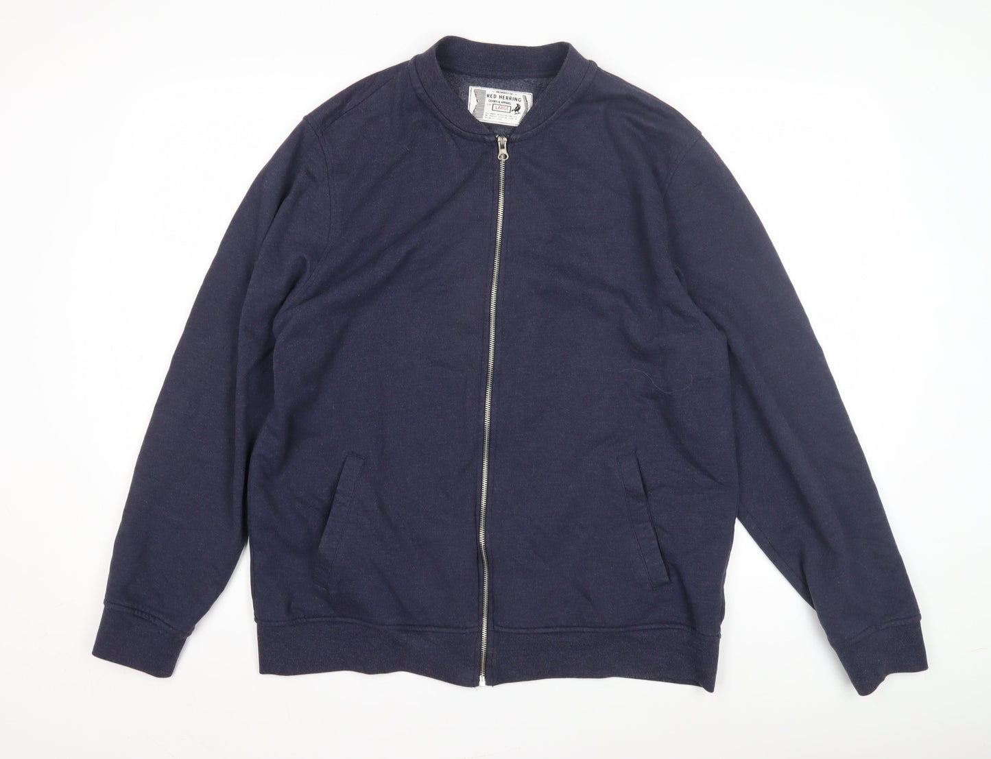 Mens UK Size L Red Herring Blue Basic Jacket