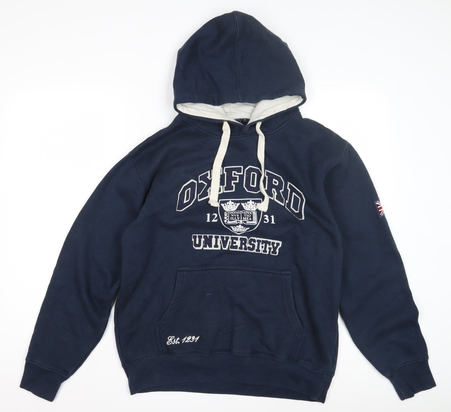 Mens UK Size S Oxford University Blue Pullover Hoodie