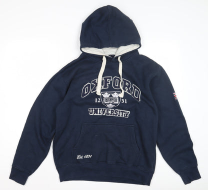 Mens UK Size S Oxford University Blue Pullover Hoodie