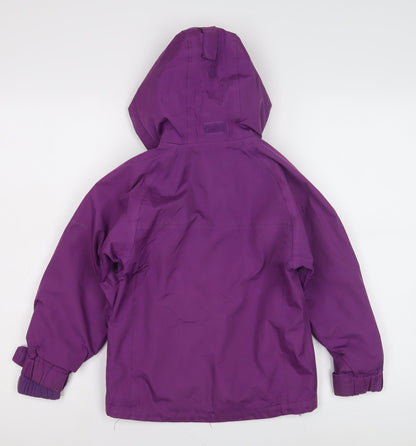Trespass Girls Purple Rain Coat Jacket Size 5-6 Years