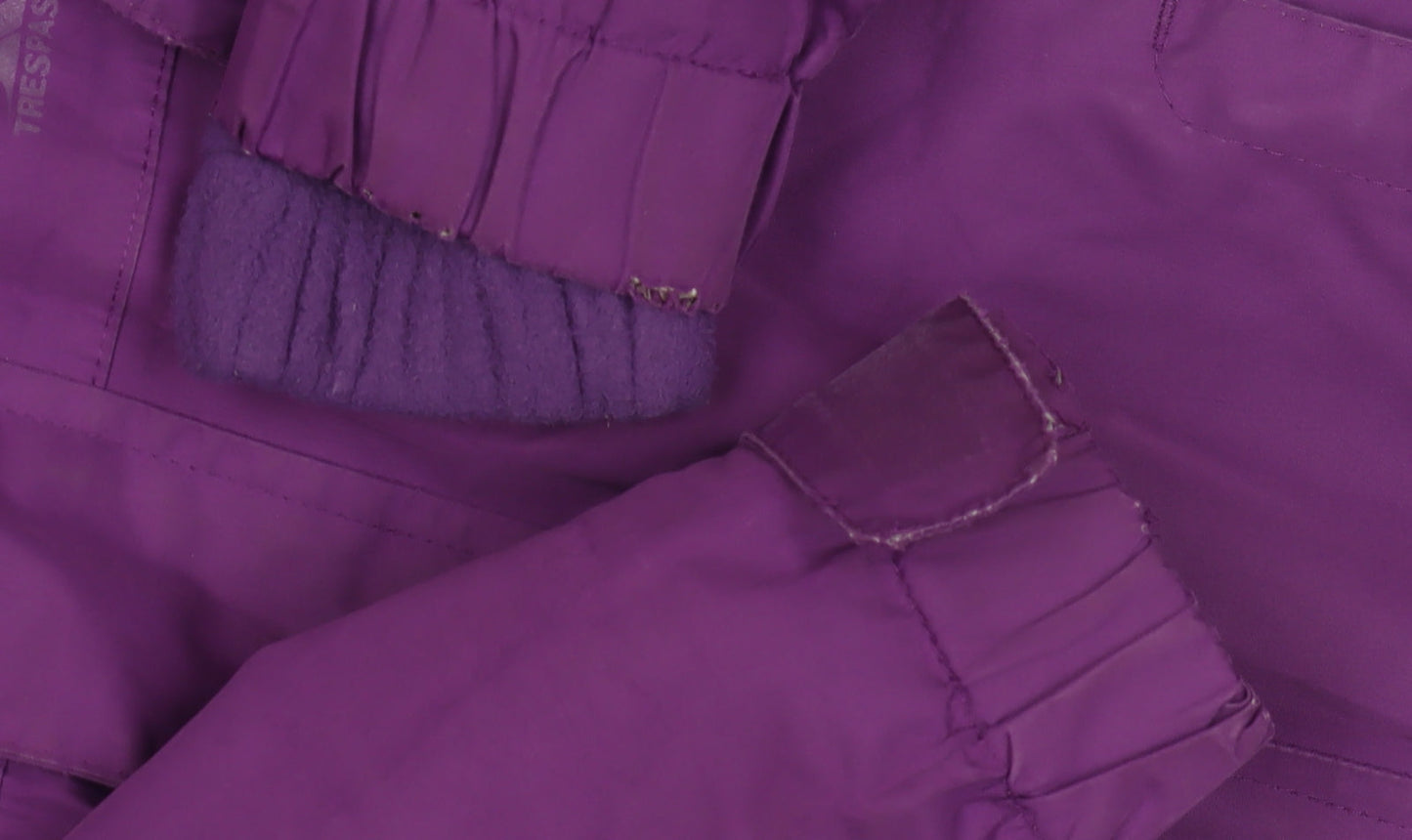 Trespass Girls Purple Rain Coat Jacket Size 5-6 Years