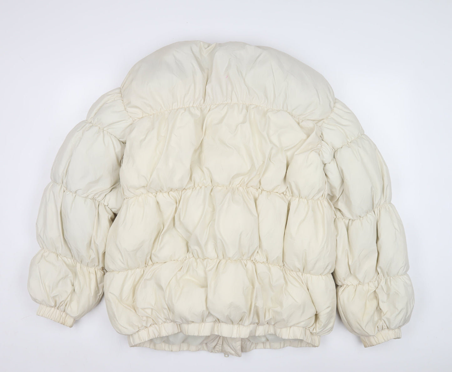 Womens UK Size S PRETTYLITTLETHING Ivory Puffer Jacket