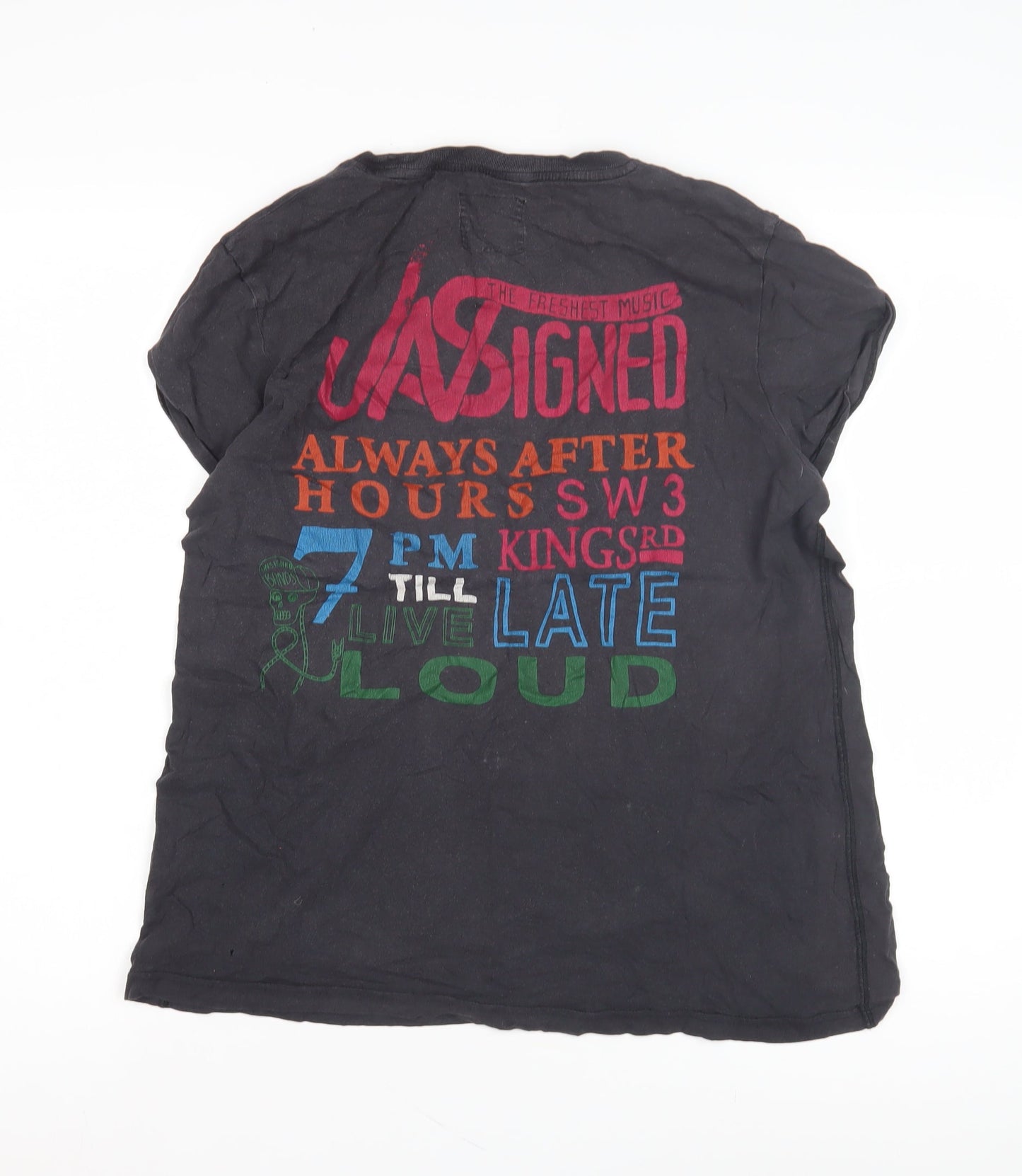 Jack Wills Women's Black Embroidered T-Shirt UK 12