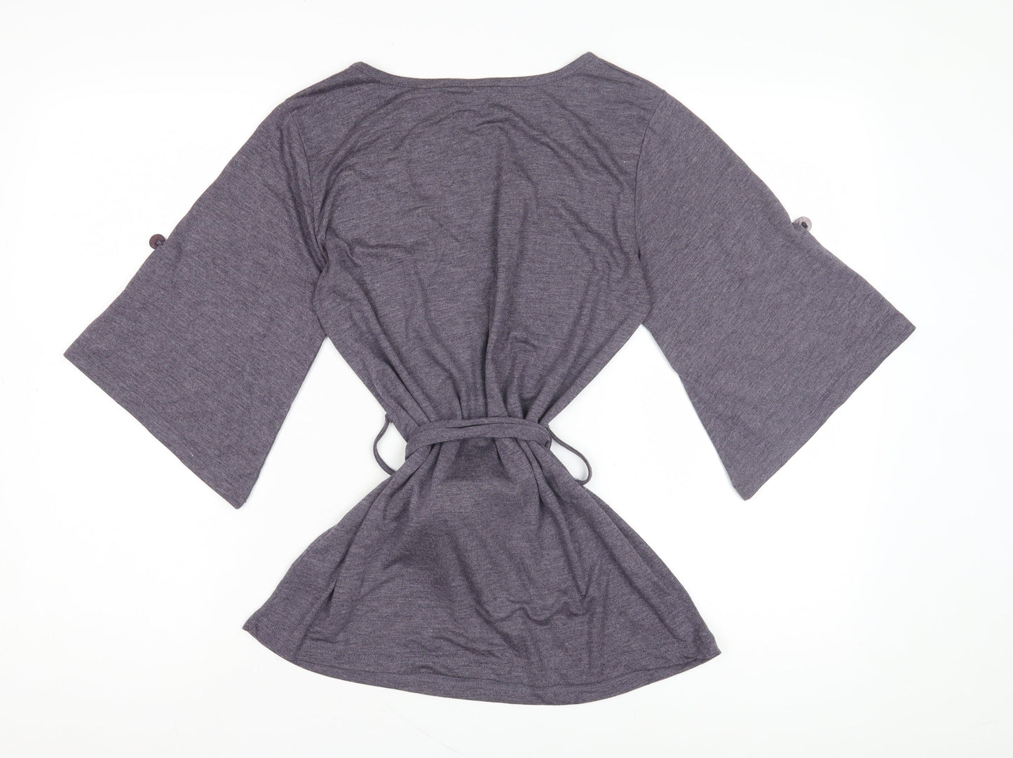 Ethel Austin Grey Women's Tunic V-Neck Size 8 Relaxed Fit