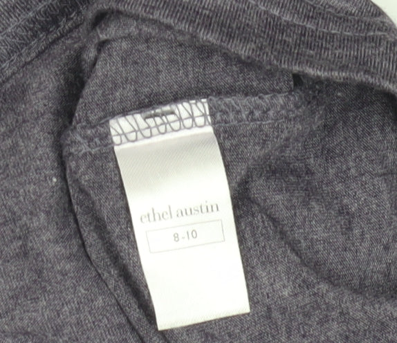 Ethel Austin Grey Women's Tunic V-Neck Size 8 Relaxed Fit