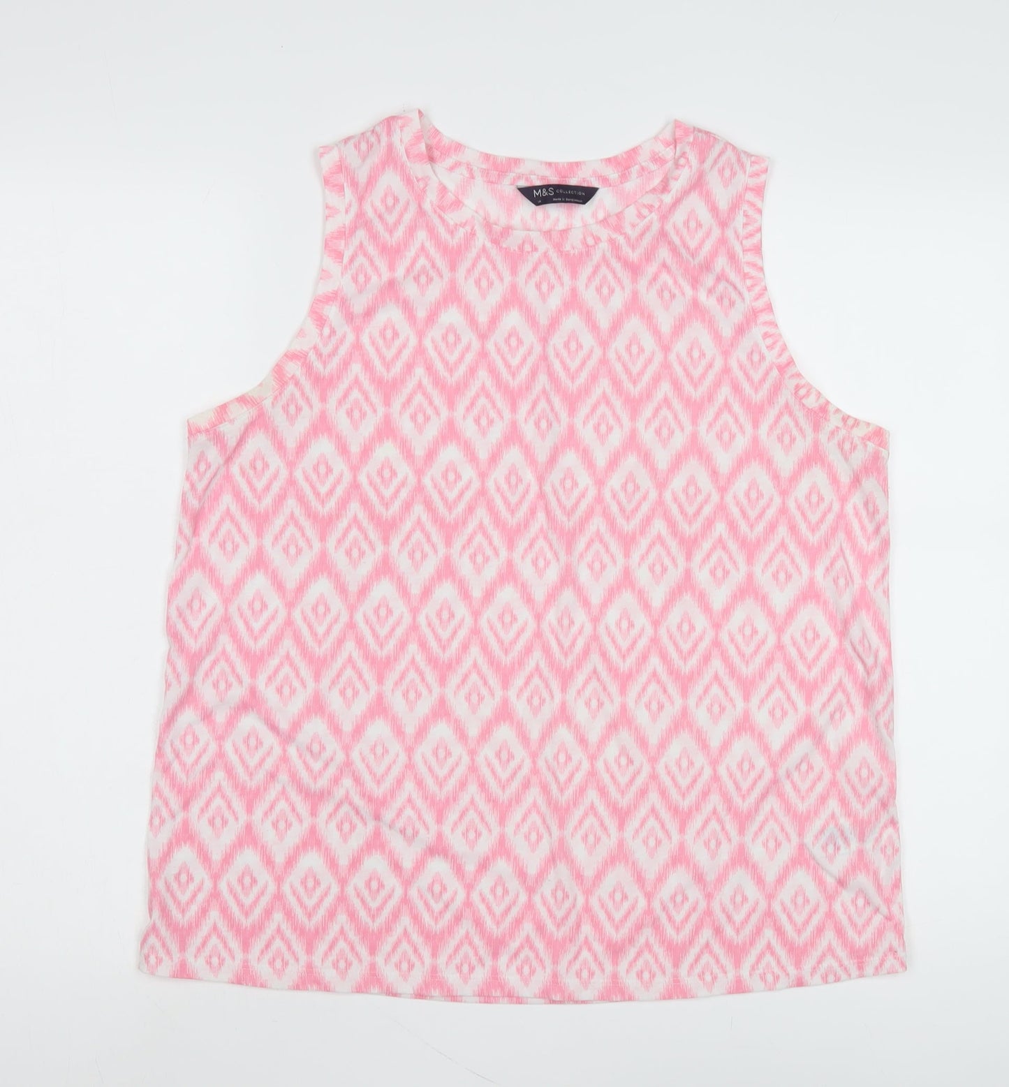Womens UK Size 14 Marks and Spencer Pink  Tank