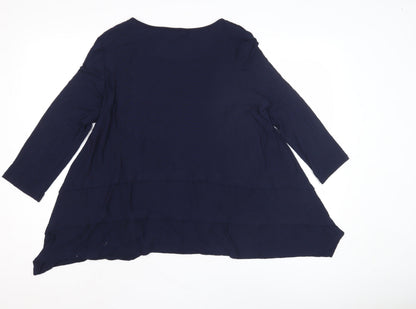 Phase Eight Women’s Blue Tunic Size 14 Round Neck