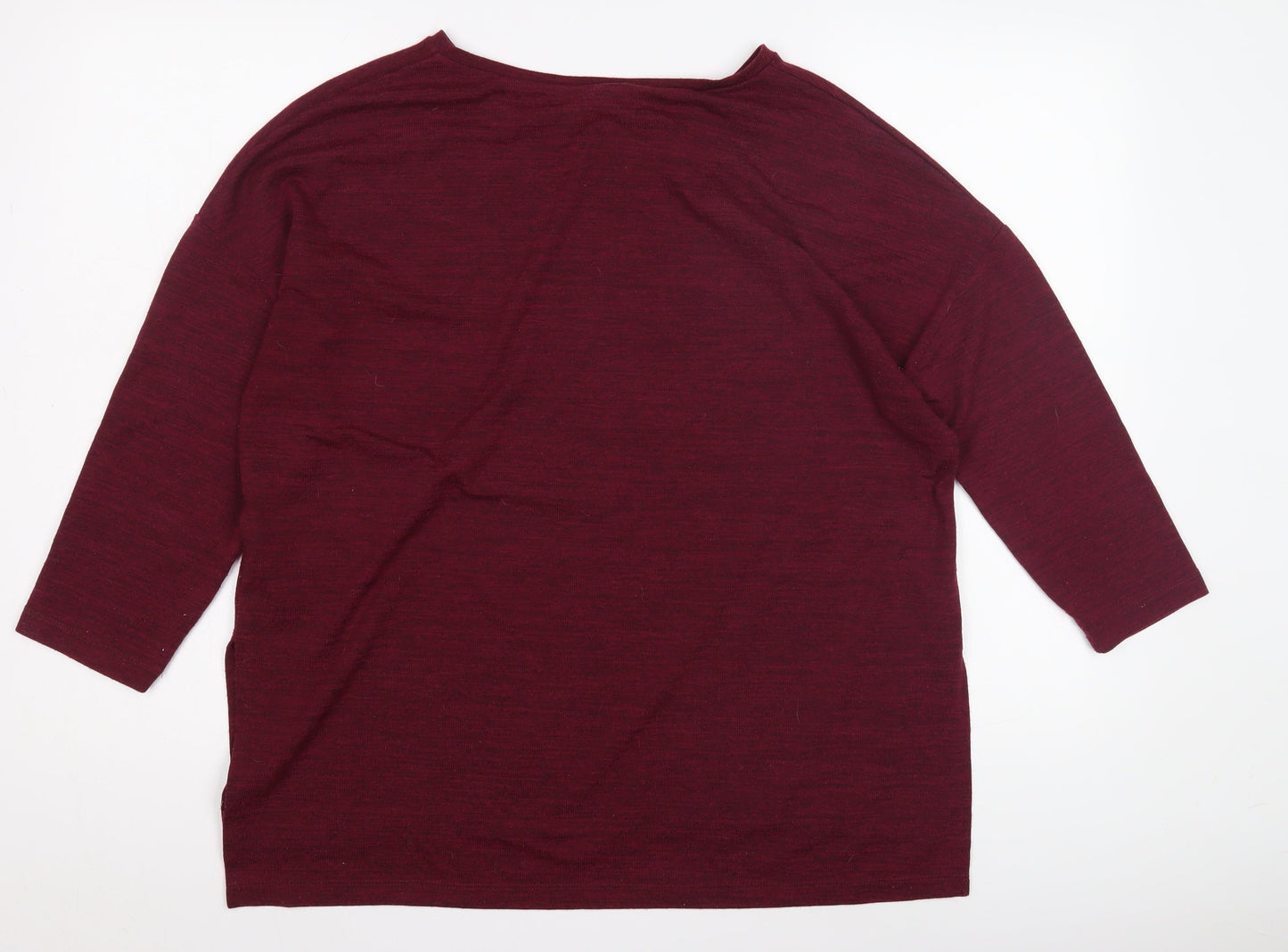 Womens UK Size 14 Warehouse Red Jersey T-Shirt