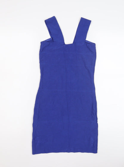 Oasis Women's Blue V-Neck Dress, Size 8