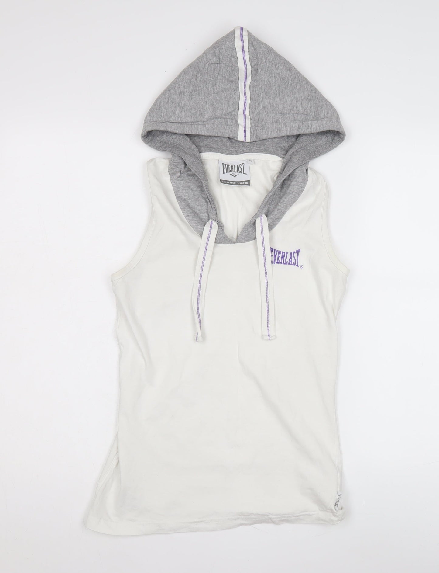 Everlast Women's Grey Sleeveless Hoodie Size 10