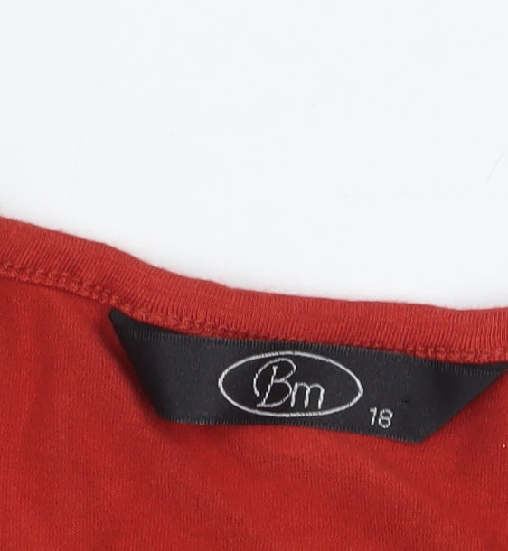Womens UK Size 18 BM Red  T-Shirt