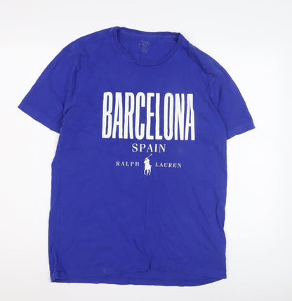 Ralph Lauren Men’s Blue Barcelona Graphic T-Shirt M