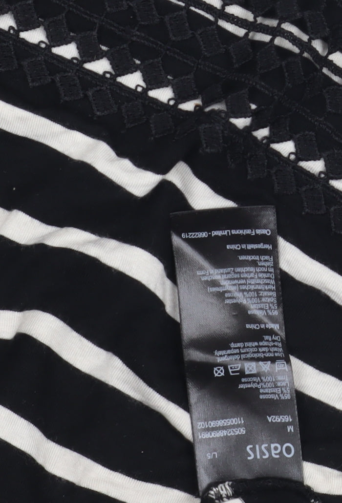 Womens UK Size M Oasis Black  Blouse