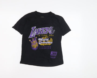 Mitchell & Ness Boys Black XS Graphic NBA T-Shirt